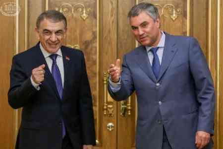Ара Баблоян и Вячеслав Володин обсудили перспективы сотрудничества между парламентами двух стран